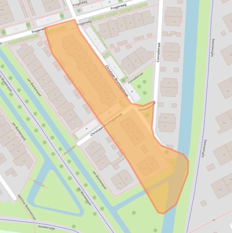 Kaart van postcodegebied 7424BL.