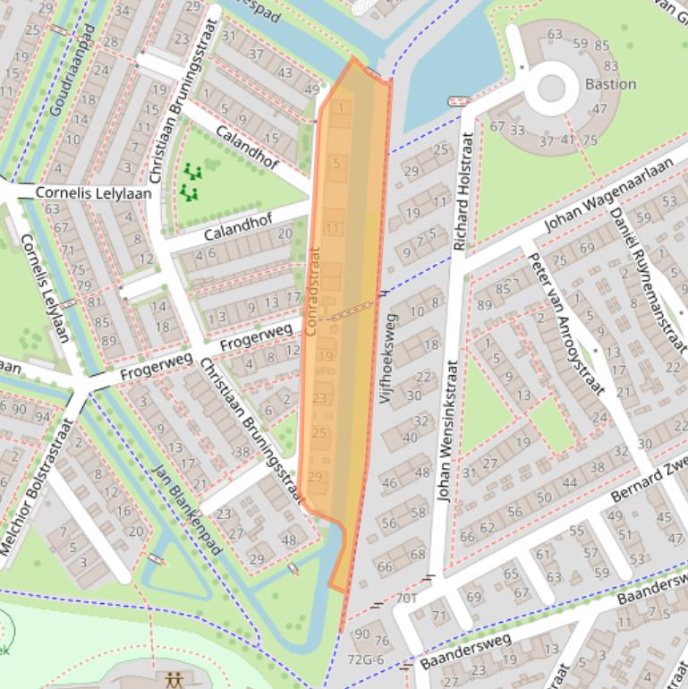 Kaart van postcodegebied 7424BS.