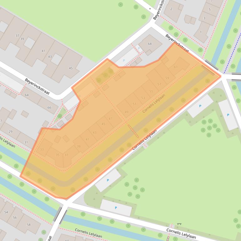 Kaart van postcodegebied 7424CB.