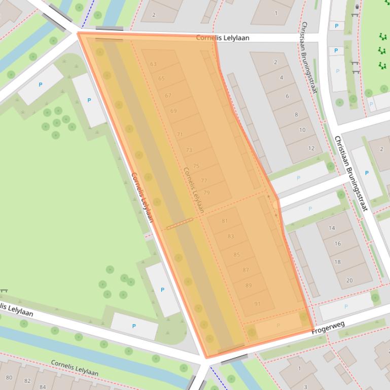 Kaart van postcodegebied 7424CC.