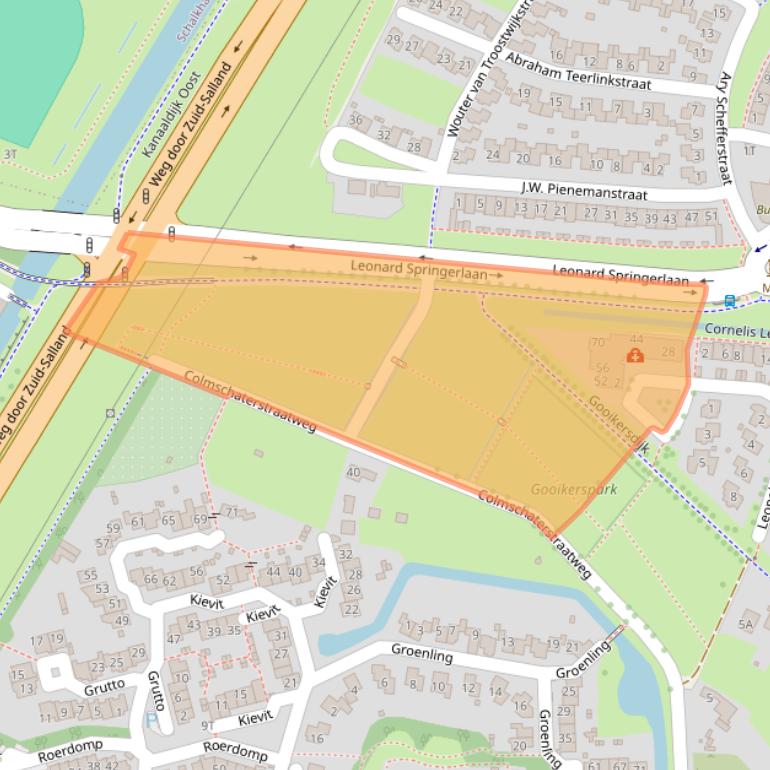 Kaart van postcodegebied 7424CJ.