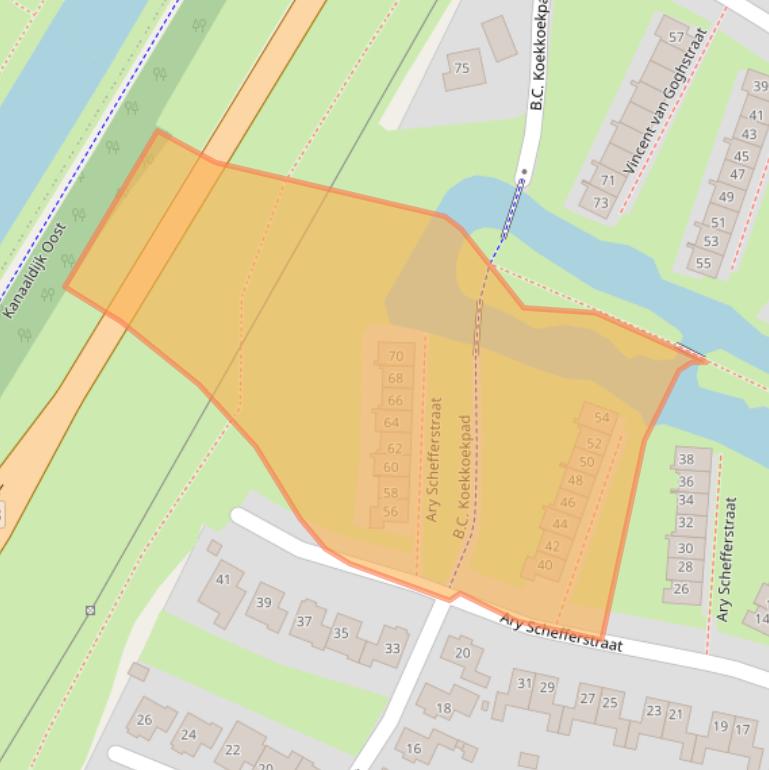 Kaart van postcodegebied 7424DR.