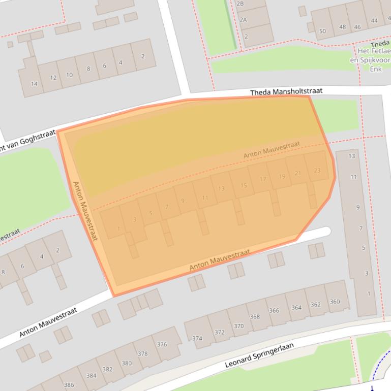 Kaart van postcodegebied 7424EA.