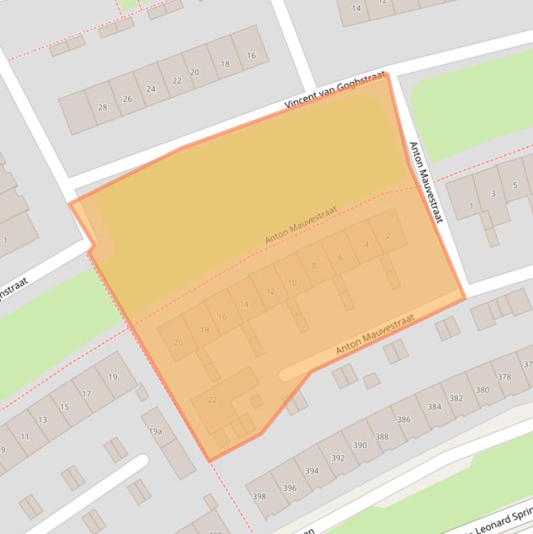 Kaart van postcodegebied 7424EB.