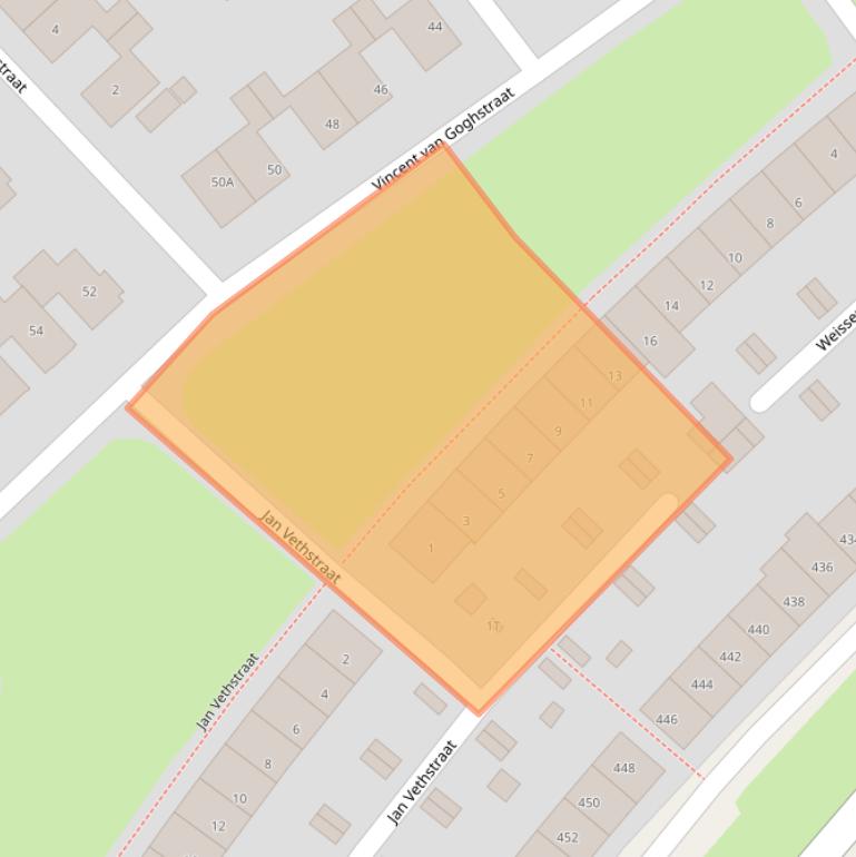 Kaart van postcodegebied 7424EE.