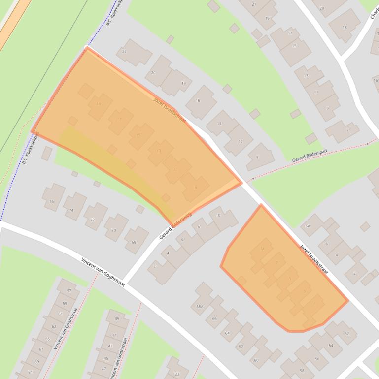 Kaart van postcodegebied 7424EN.