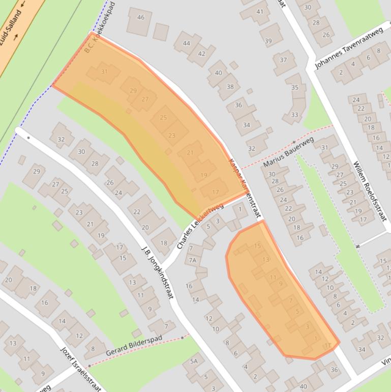 Kaart van postcodegebied 7424GB.