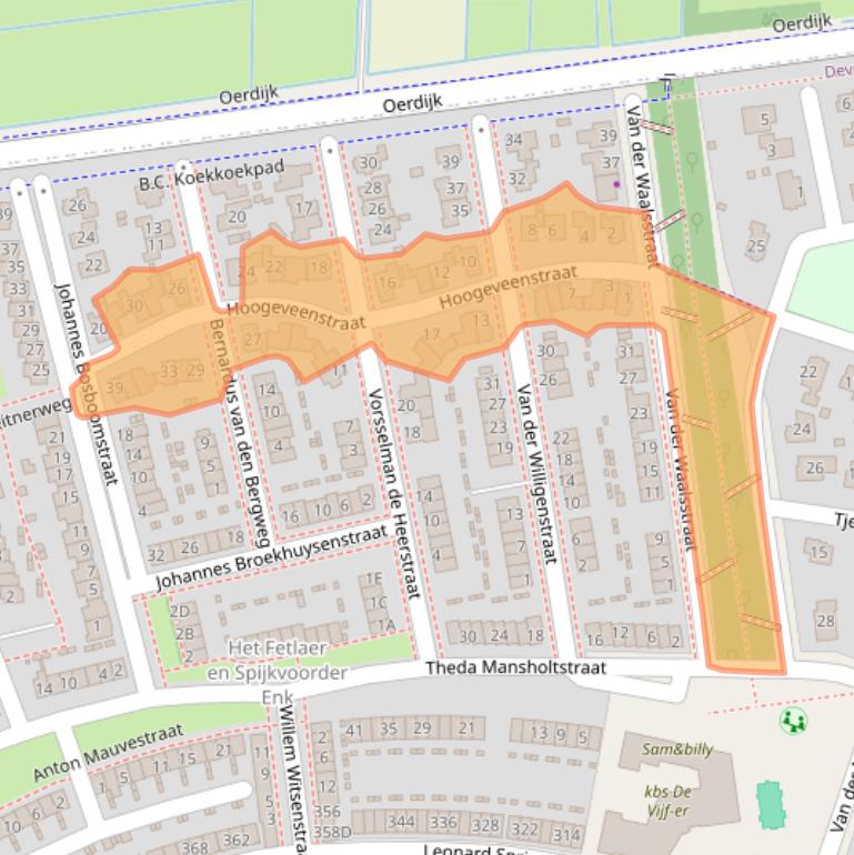Kaart van postcodegebied 7424GR.