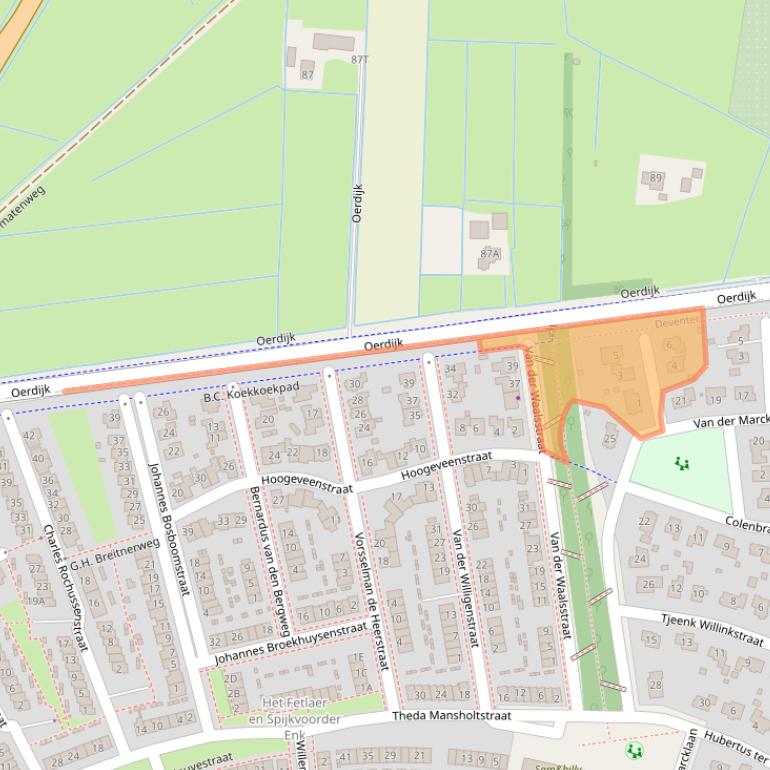 Kaart van postcodegebied 7424HA.