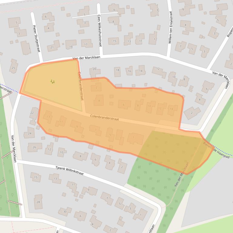 Kaart van postcodegebied 7424HG.