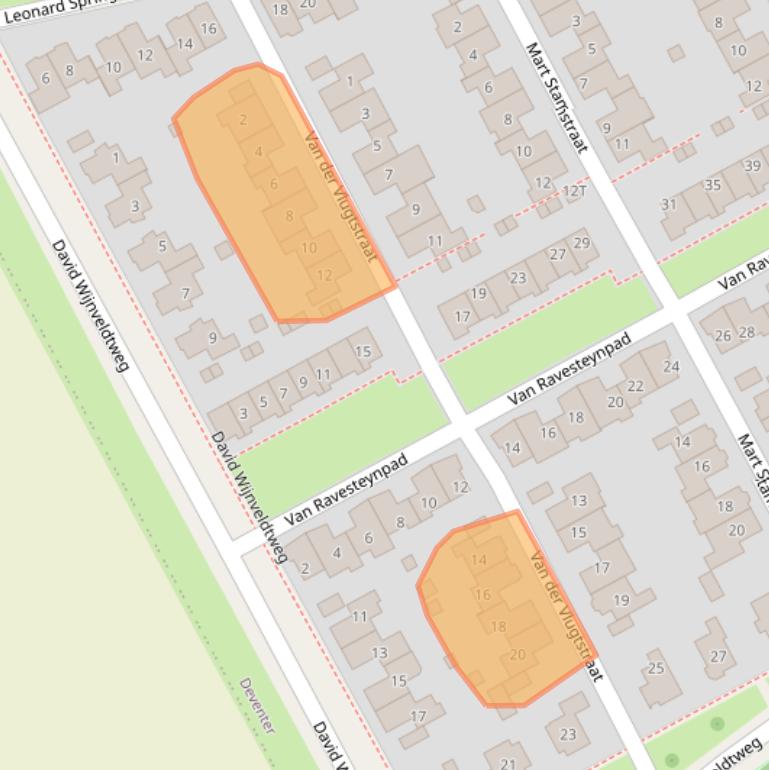 Kaart van postcodegebied 7425AH.
