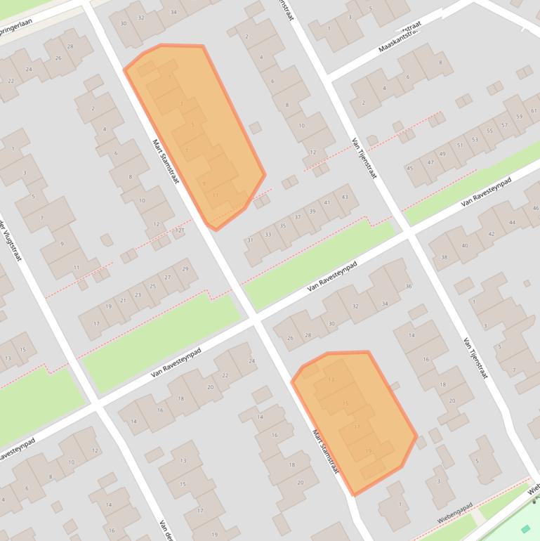 Kaart van postcodegebied 7425AJ.