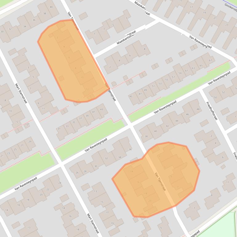 Kaart van postcodegebied 7425AL.