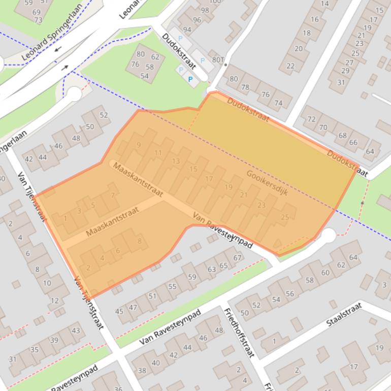 Kaart van postcodegebied 7425AM.