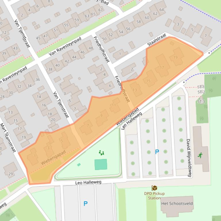 Kaart van postcodegebied 7425AR.