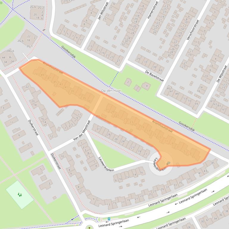 Kaart van postcodegebied 7425AS.