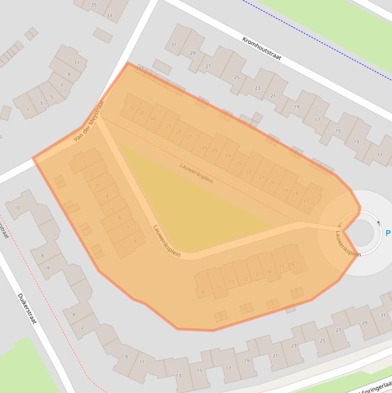 Kaart van postcodegebied 7425AW.