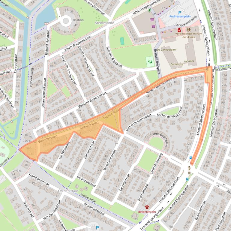 Kaart van postcodegebied 7425BA.