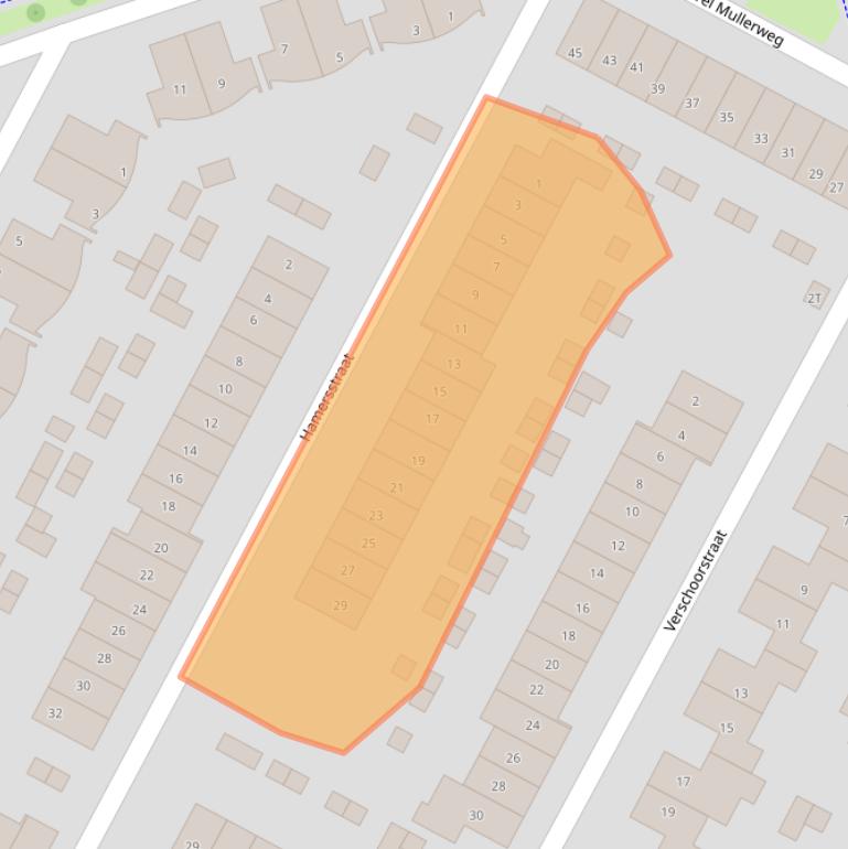 Kaart van postcodegebied 7425BE.