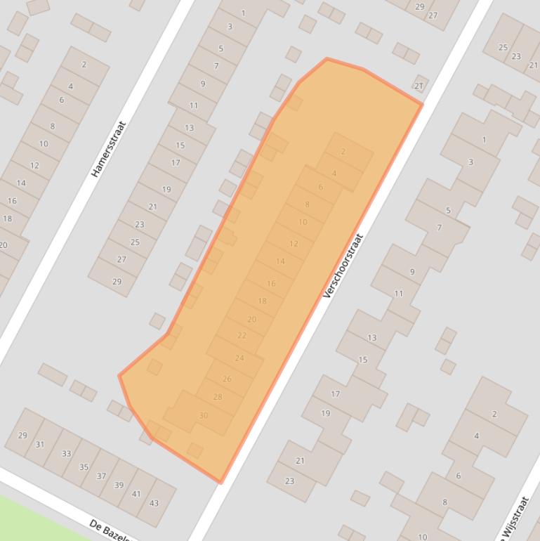 Kaart van postcodegebied 7425BJ.