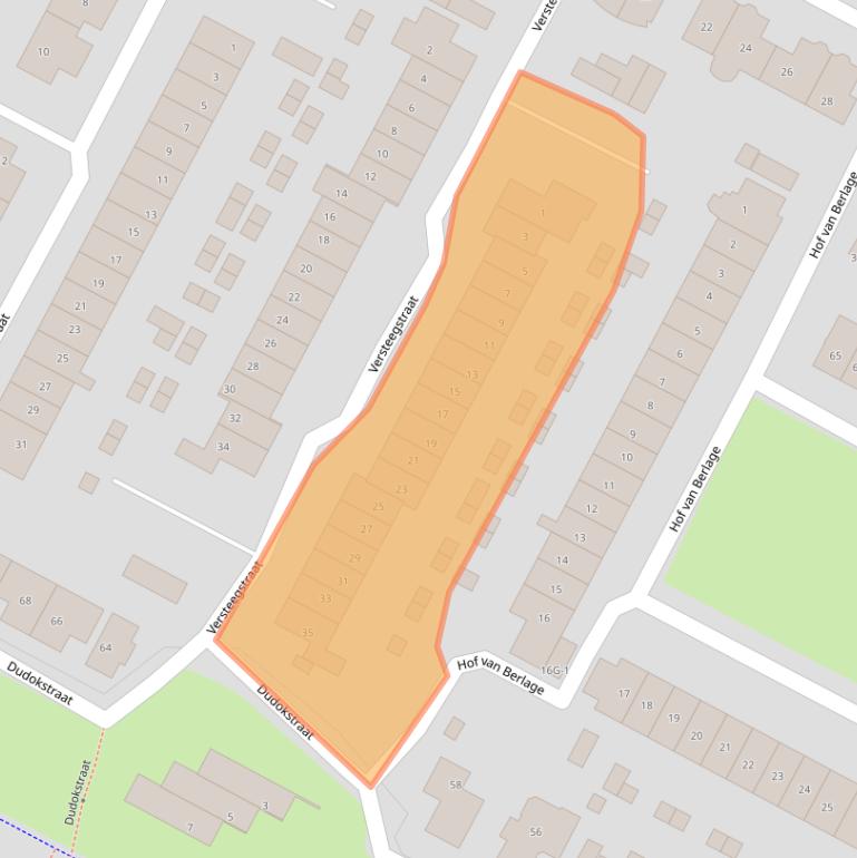 Kaart van postcodegebied 7425CH.