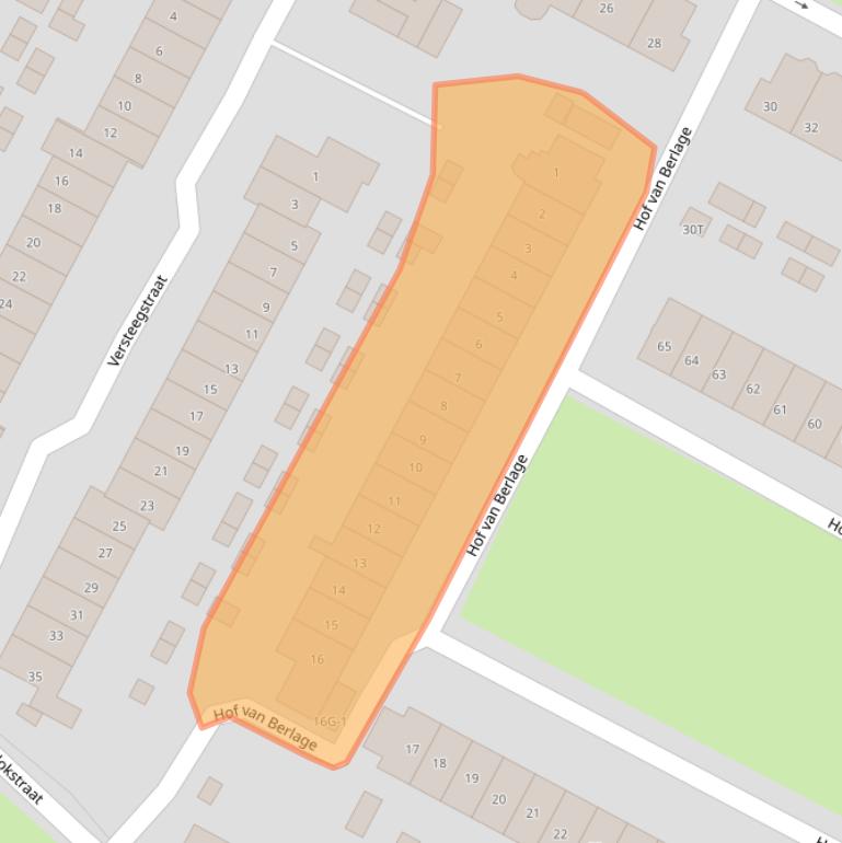 Kaart van postcodegebied 7425CK.