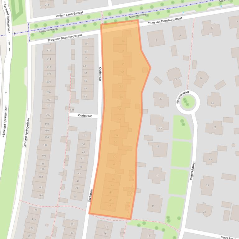 Kaart van postcodegebied 7425EG.