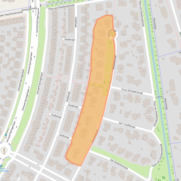 Kaart van postcodegebied 7425EK.