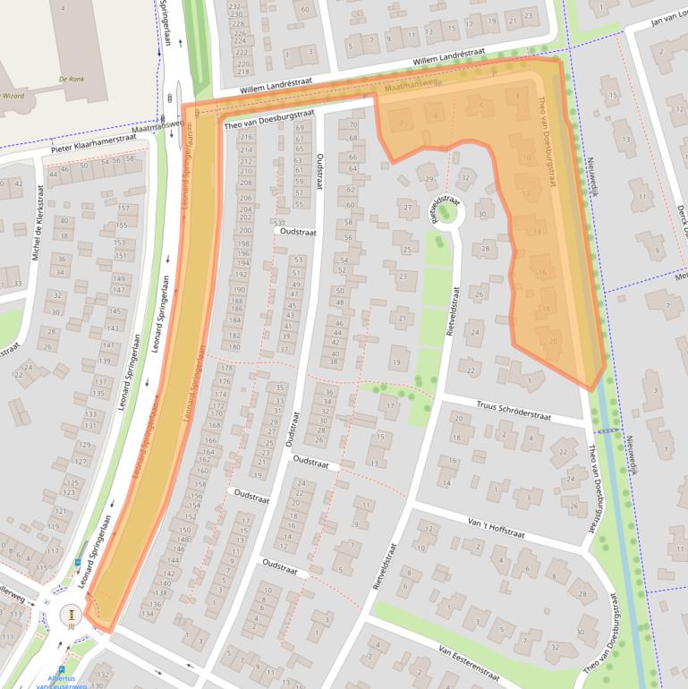 Kaart van postcodegebied 7425EP.