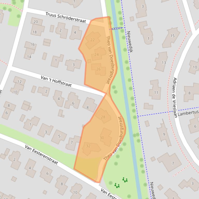 Kaart van postcodegebied 7425ER.