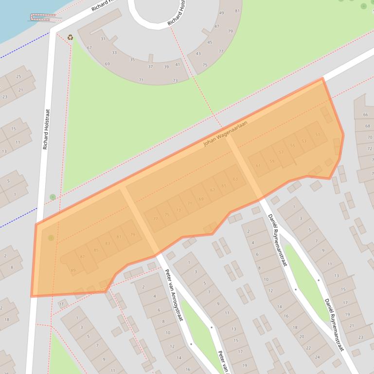 Kaart van postcodegebied 7425GC.