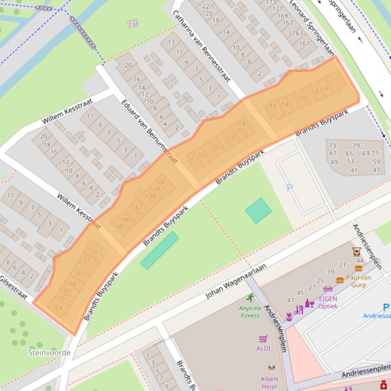 Kaart van postcodegebied 7425GD.