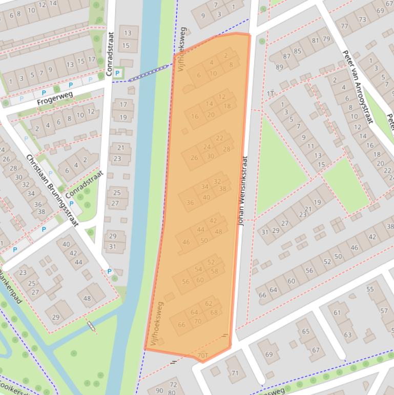 Kaart van postcodegebied 7425GR.