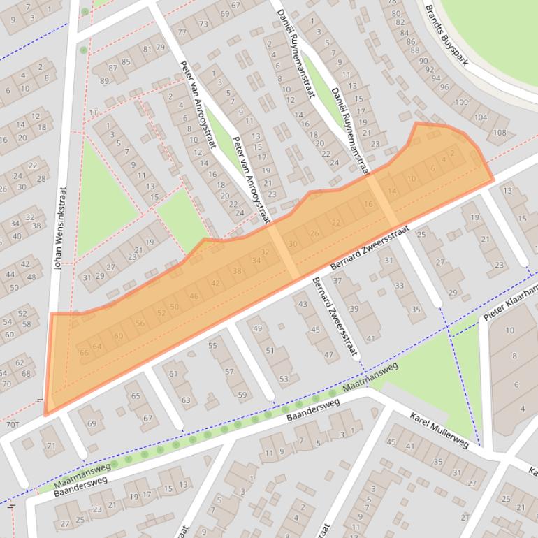 Kaart van postcodegebied 7425GT.