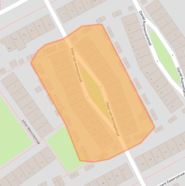 Kaart van postcodegebied 7425GV.