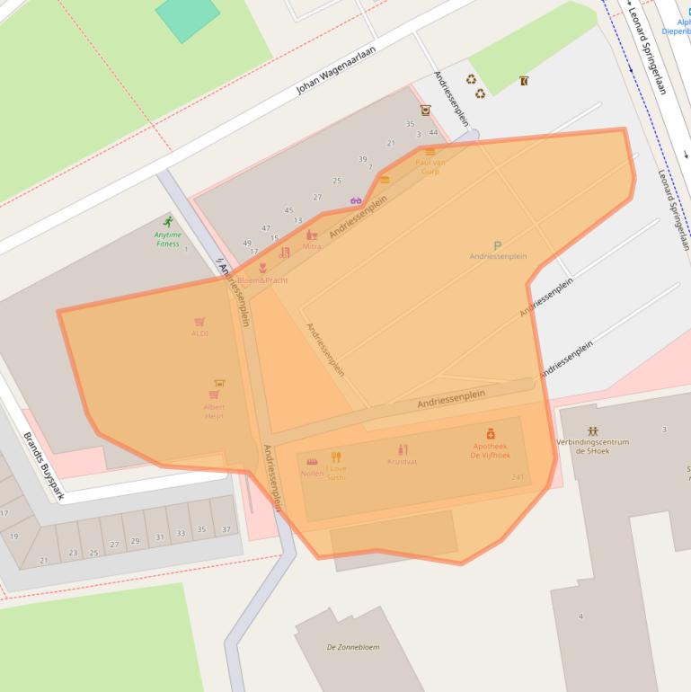 Kaart van postcodegebied 7425GZ.