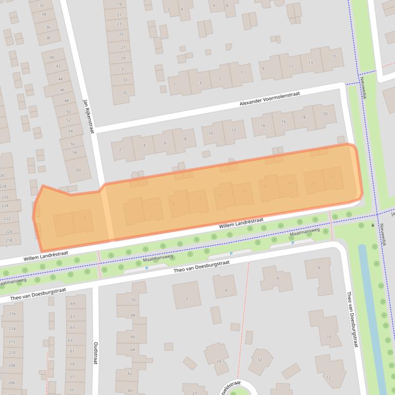 Kaart van postcodegebied 7425HC.