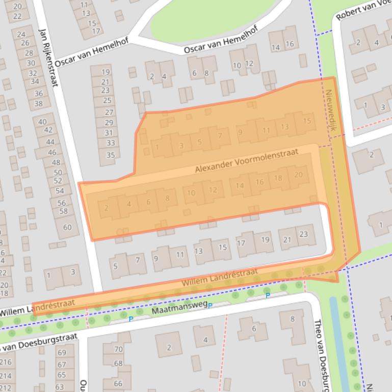 Kaart van postcodegebied 7425HG.