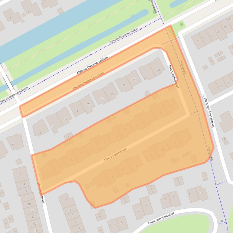 Kaart van postcodegebied 7425HJ.