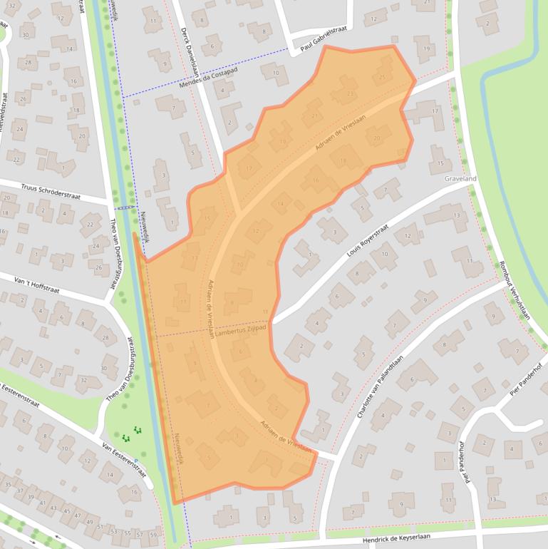 Kaart van postcodegebied 7425NR.