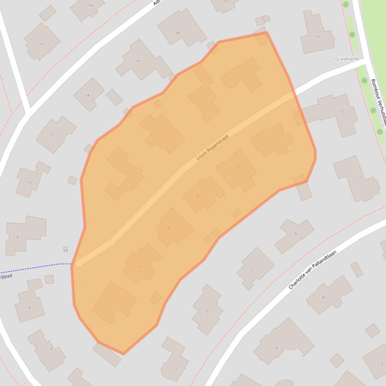 Kaart van postcodegebied 7425NS.