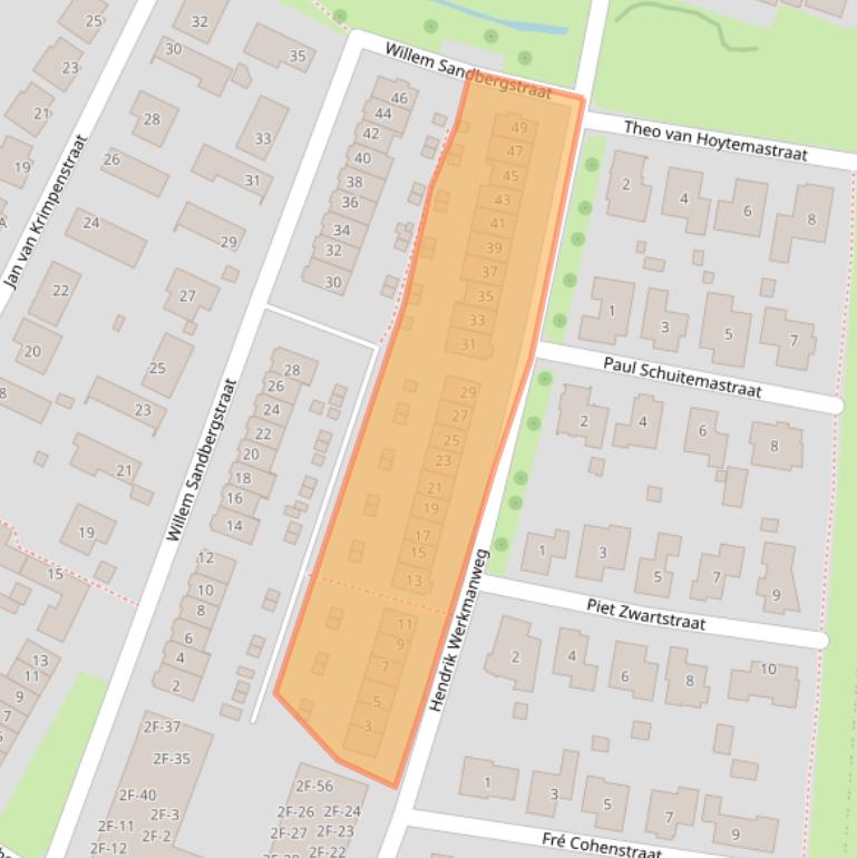 Kaart van postcodegebied 7425RA.