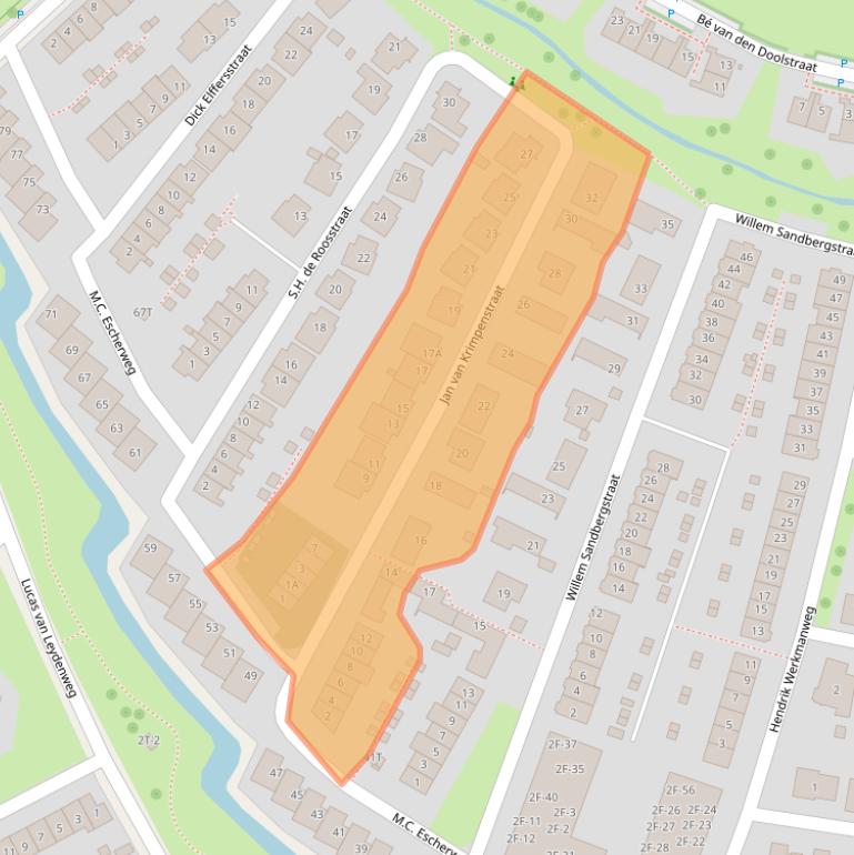 Kaart van postcodegebied 7425RB.