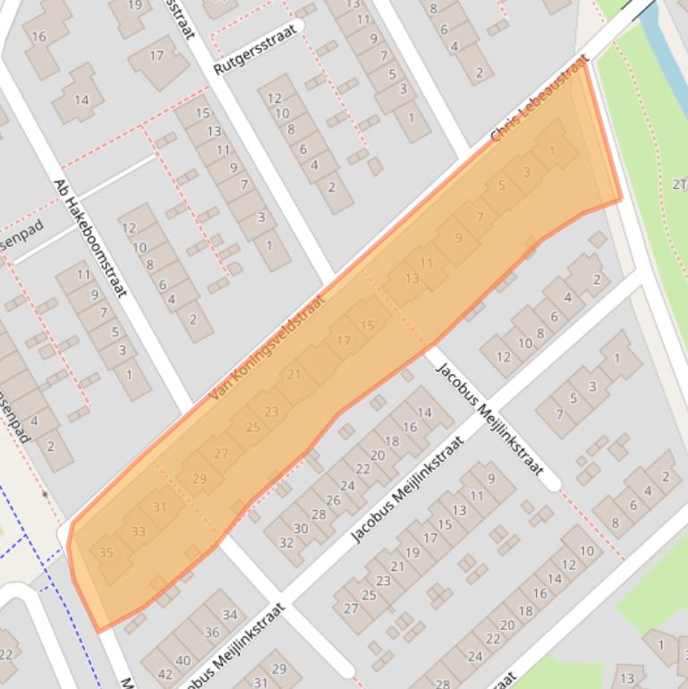 Kaart van postcodegebied 7425SN.