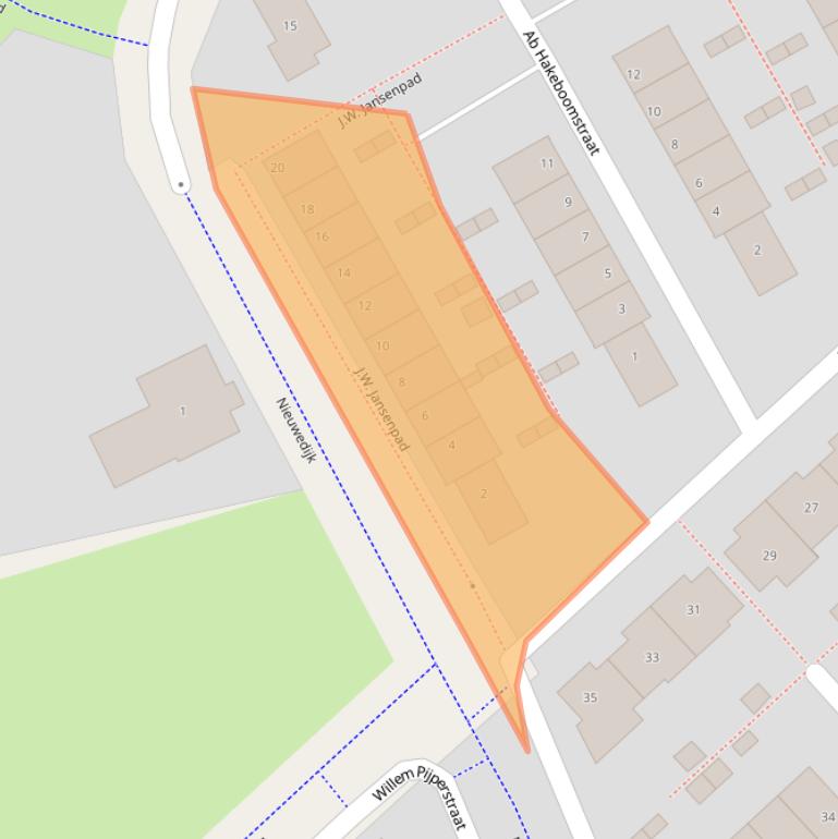 Kaart van postcodegebied 7425SP.