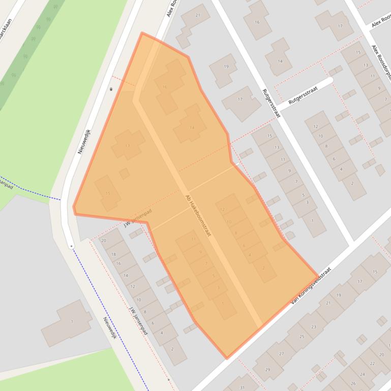 Kaart van postcodegebied 7425SR.