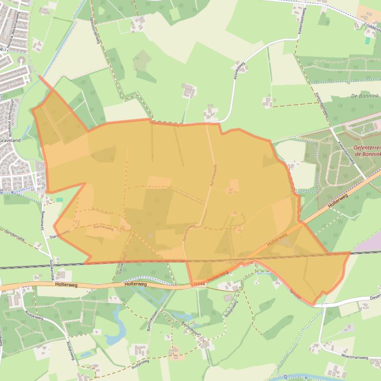Kaart van postcodegebied 7426.