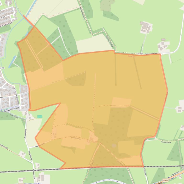 Kaart van postcodegebied 7426PB.