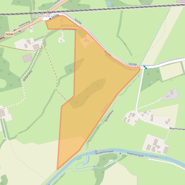 Kaart van postcodegebied 7427RG.