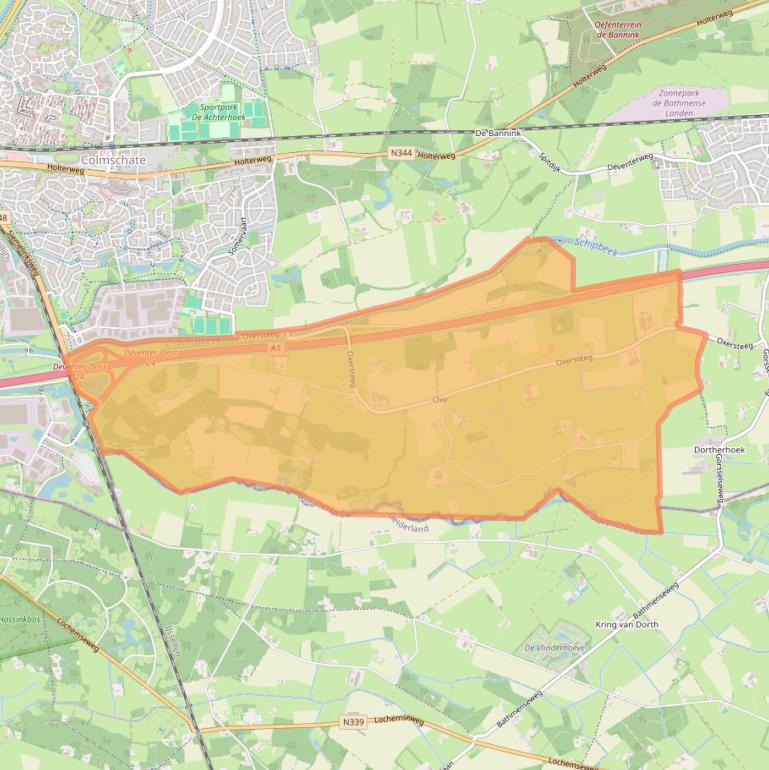 Kaart van postcodegebied 7428.
